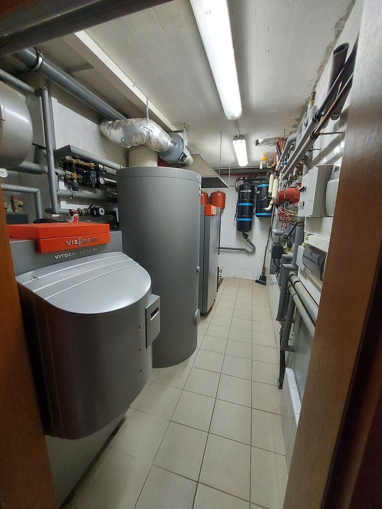 A ház gépészeti helyisége Viessmann berendezésekkel