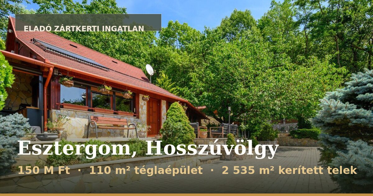 Eladó zártkerti ingatlan - Esztergom, Hosszúvölgy · 110 m², 150 M Ft
