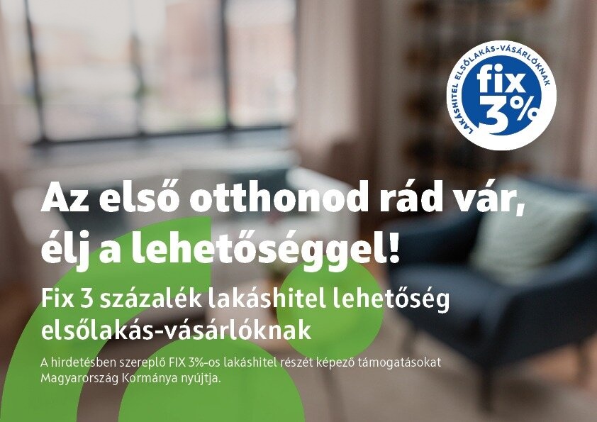 Otthon Start - Fix 3%-os lakáshitel elsőlakás-vásárlóknak: tájékoztató grafika