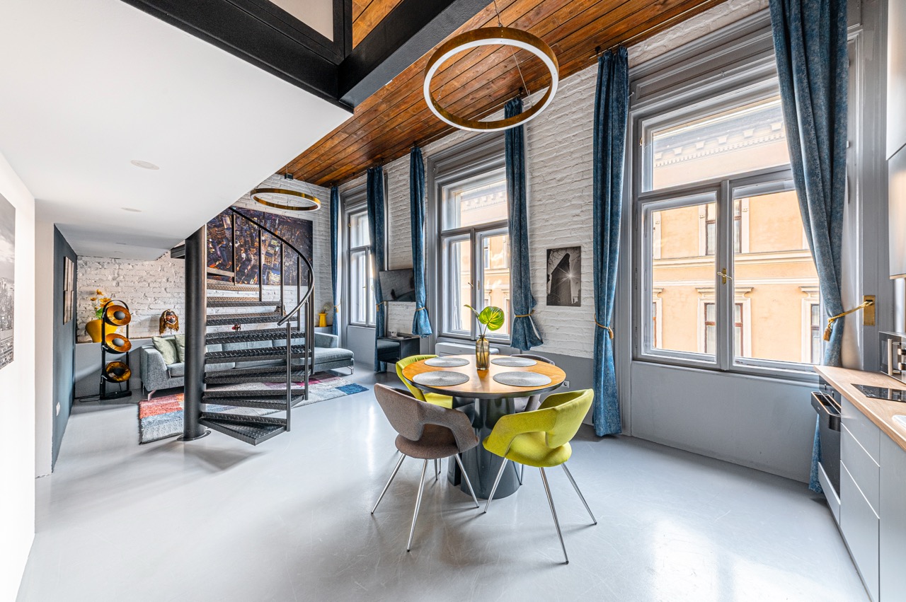 Eladó luxus loft lakás a Nyugati térnél | Budapest XIII. kerület | 65 m², 3 szoba, galéria