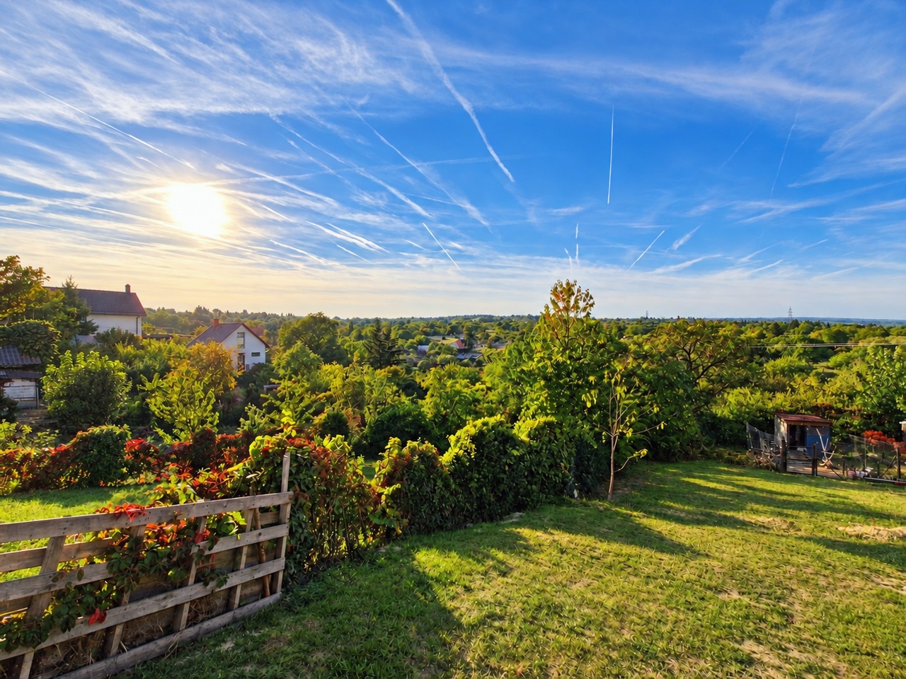 Panorámás kilátás a ház kertjéből a zöldövezetre - Sopron, Virágvölgy