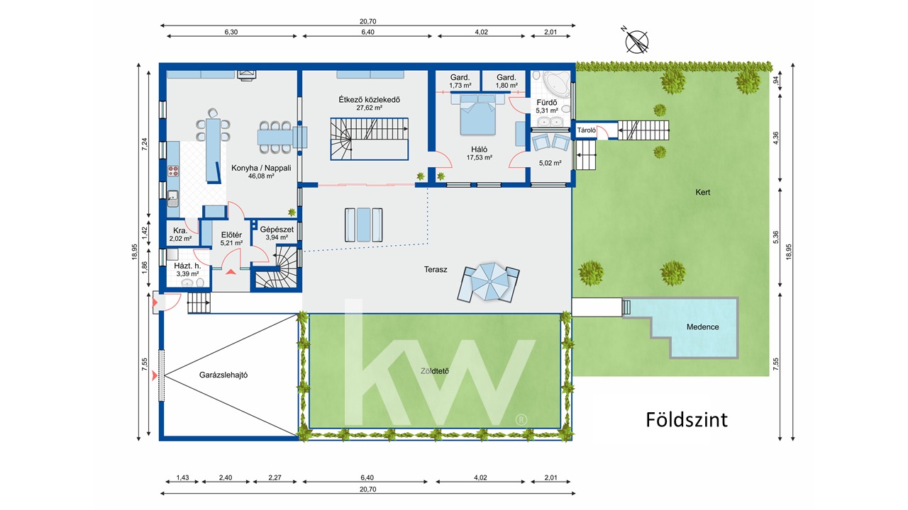 Földszint alaprajz